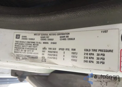 2008 Chevrolet Colorado Lt из США, поврежденный, VIN 1GCDS13E688166089